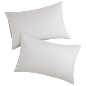 Set of 2 Microfiber Pillowcase with Envelope Closure Light Gray